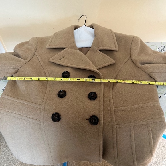 St John's Bay Dress Coat - with large reinforced brown buttons and inside pocket - Picture 10 of 16